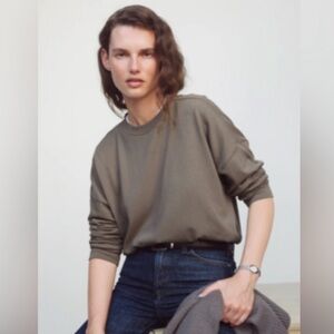 AYR Gray Brown Seattle Dime Knit Cotton Long Sleeve Early Mornings Tee Top Sz XL